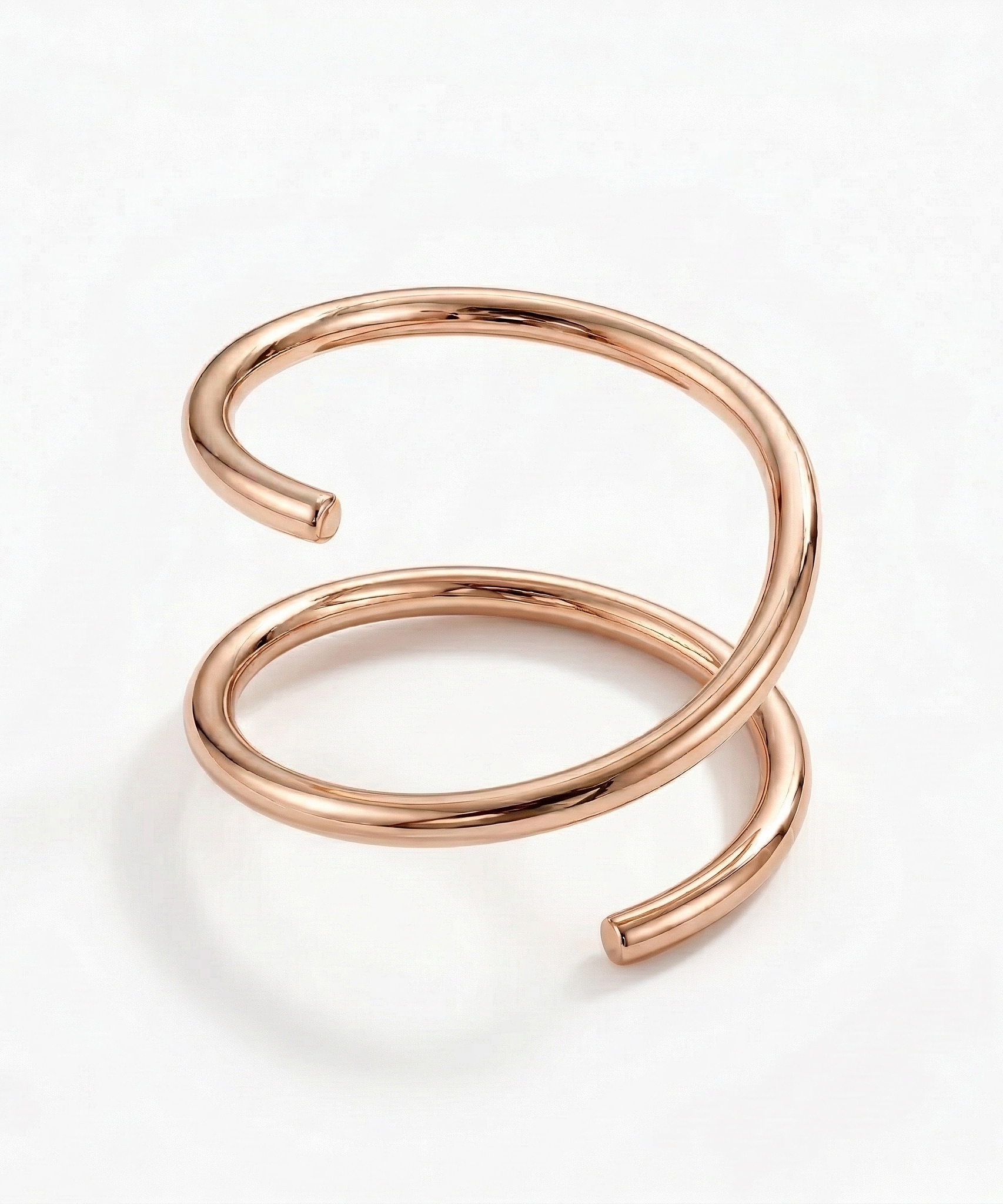 Daring Spiral Double Ring