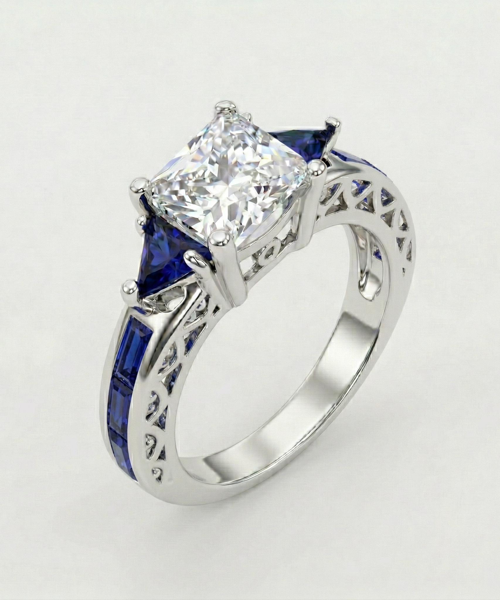 Brazen Rectangular Multi Color Ring