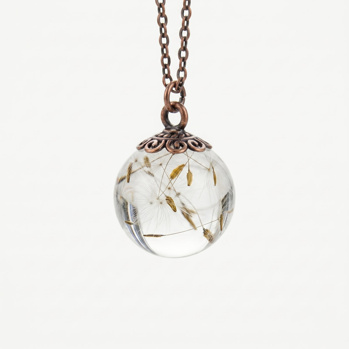 Botanic Resin Dandelion Flower Necklace
