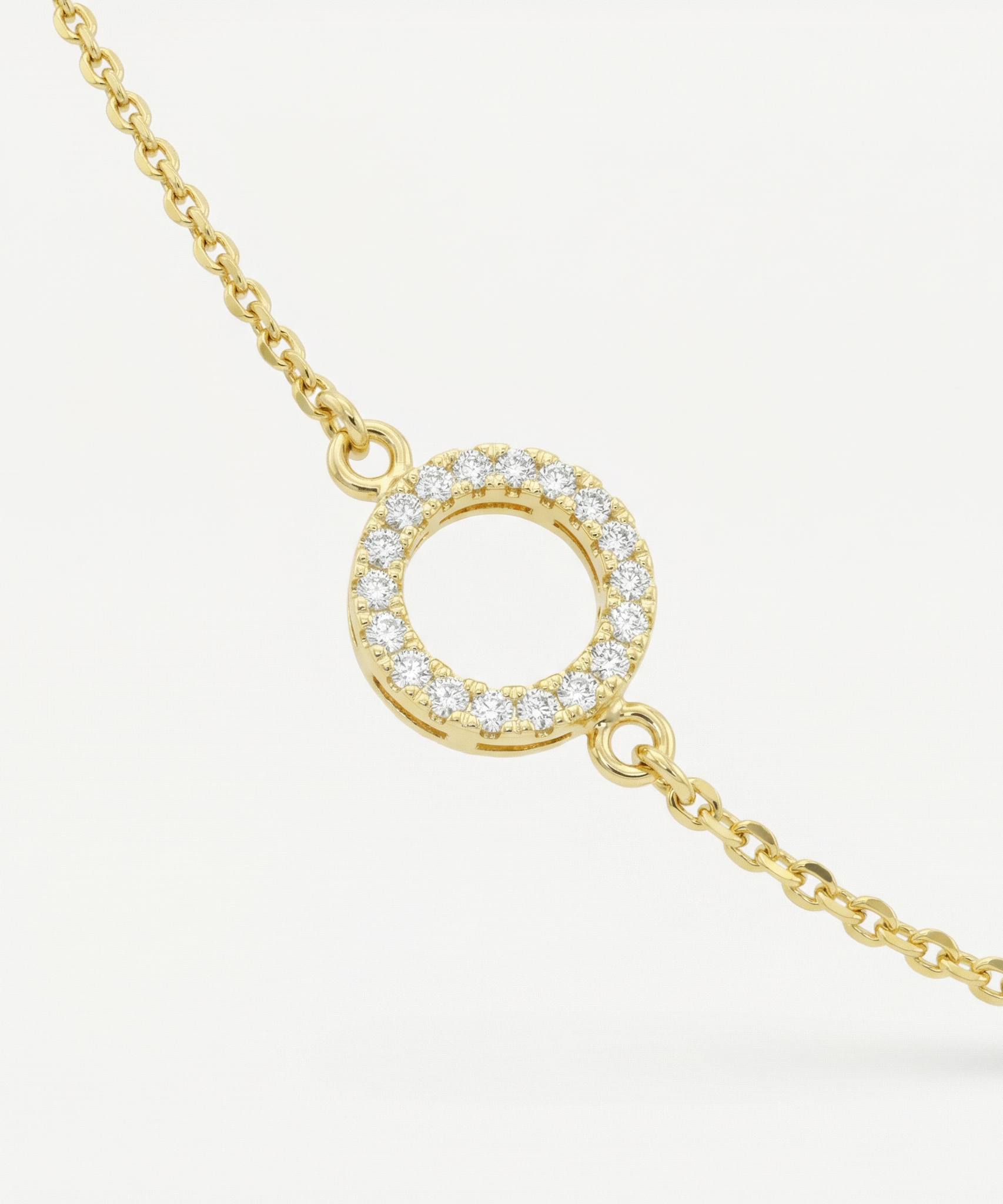 Geometric Round Crystal Encrusted Bracelet