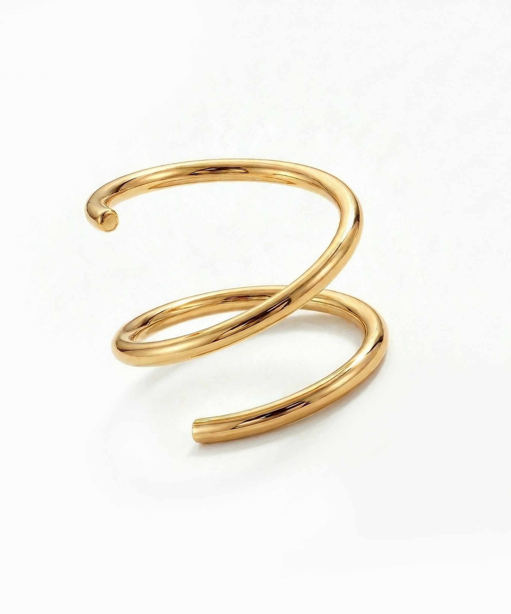 Daring Spiral Double Ring