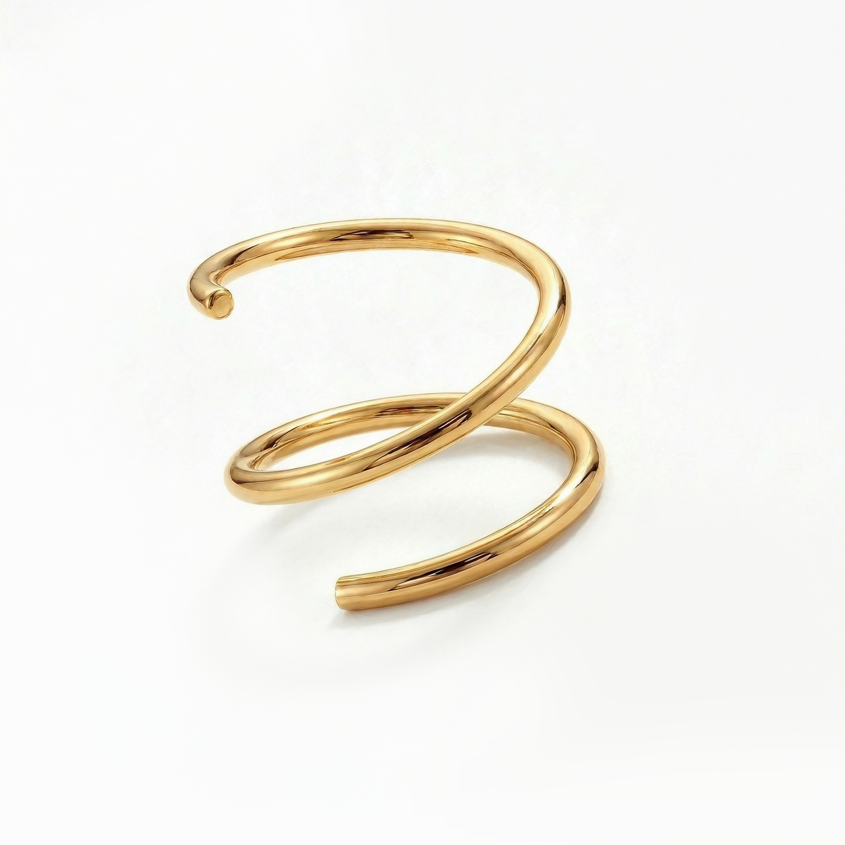 Daring Spiral Double Ring