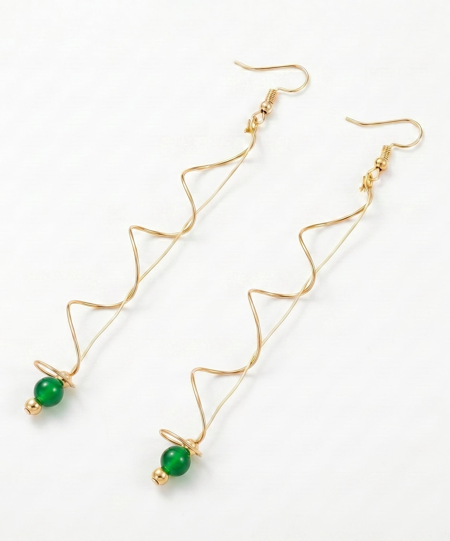 Modern Wave Spiral Earrings