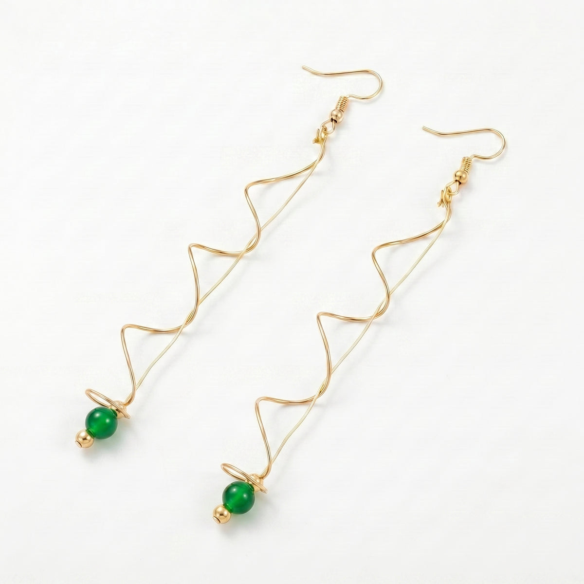 Modern Wave Spiral Earrings