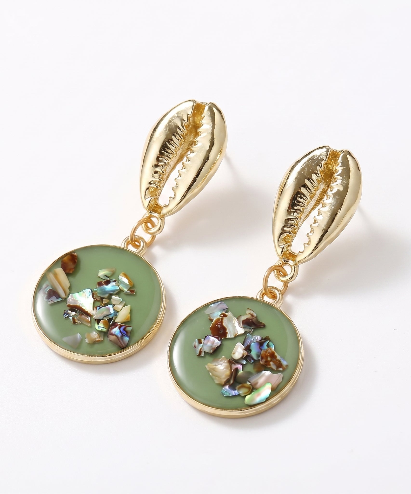 Breathtaking Geometric Shell Earrings