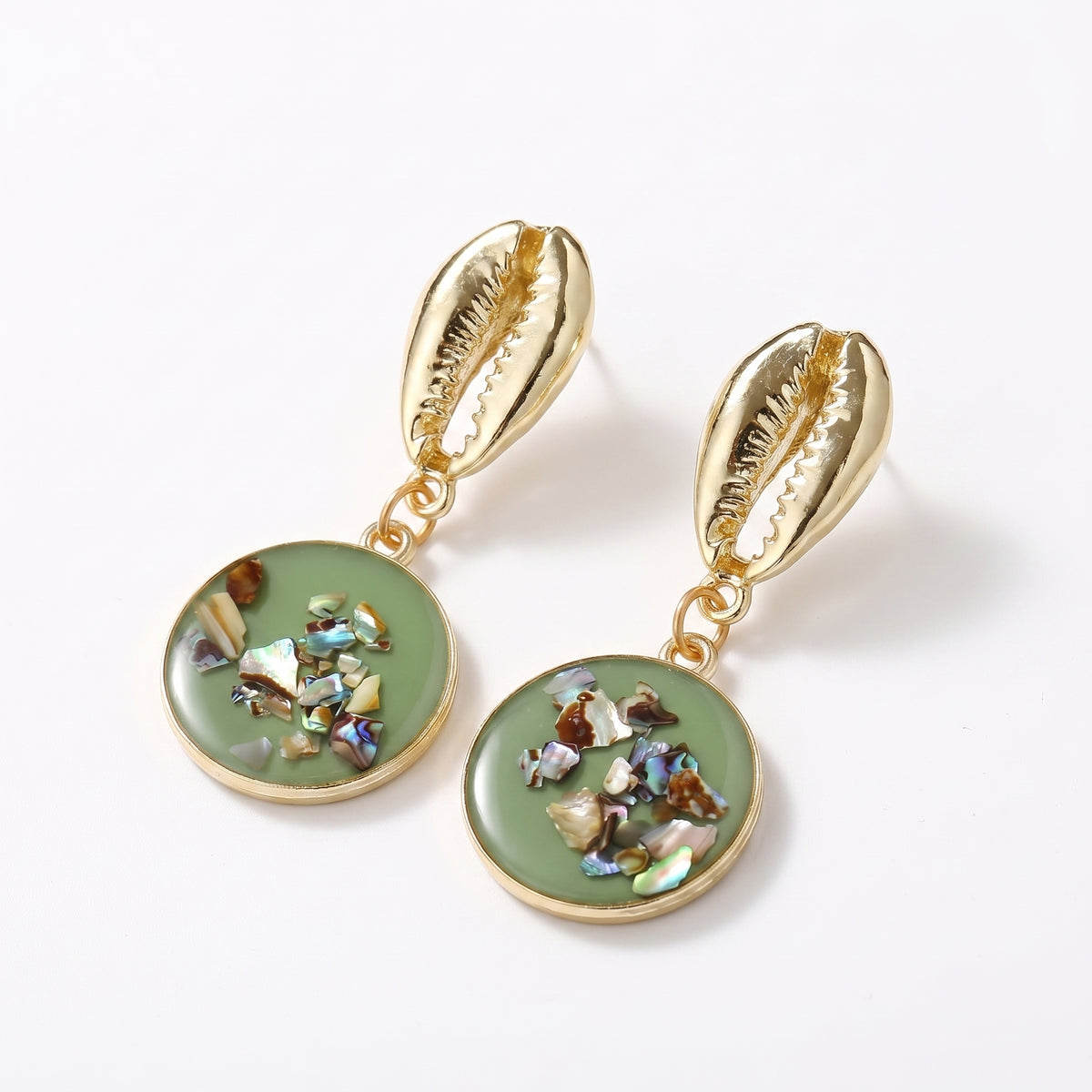 Breathtaking Geometric Shell Earrings