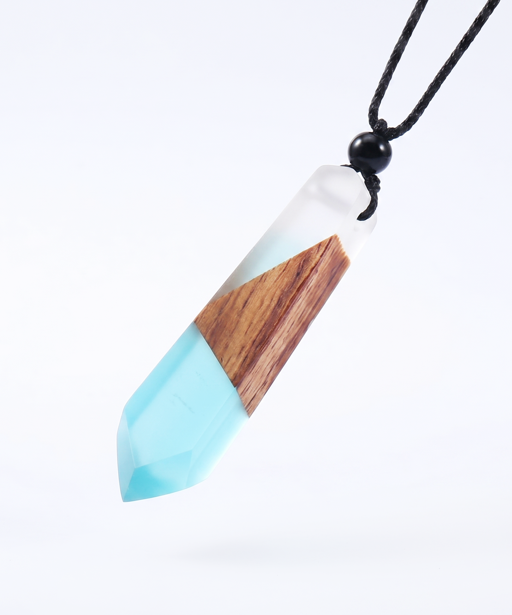 Lustrous Vintage Wood & Resin Necklace