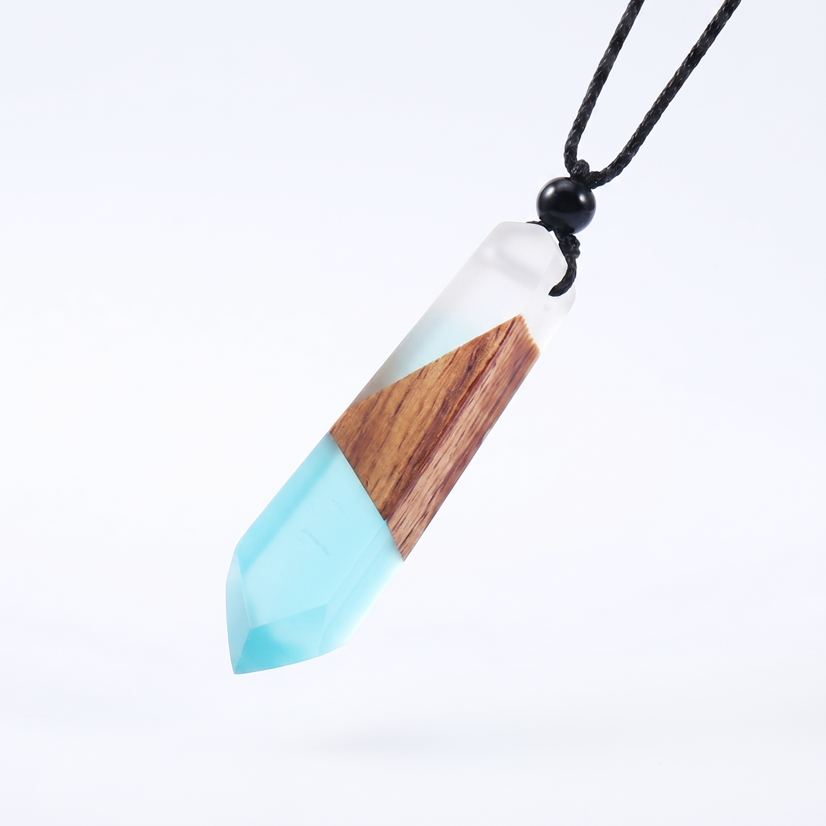 Lustrous Vintage Wood & Resin Necklace