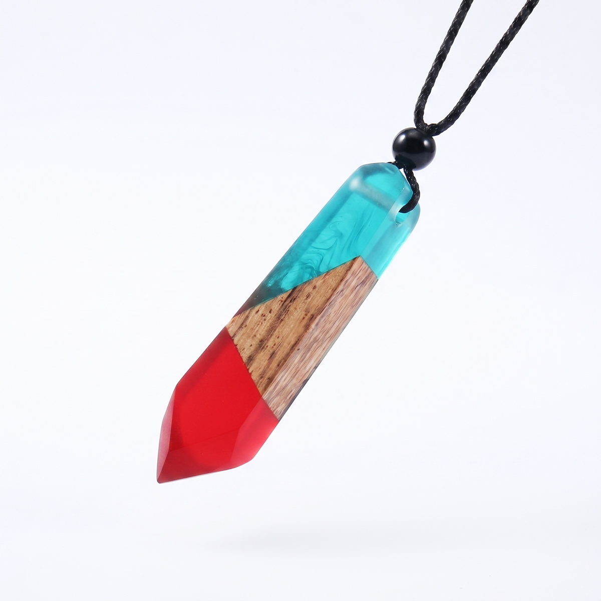 Lustrous Vintage Wood & Resin Necklace