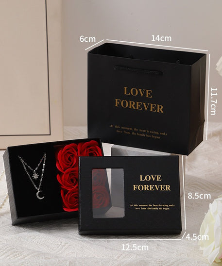 Love Forever Soap Rose Jewelry Box
