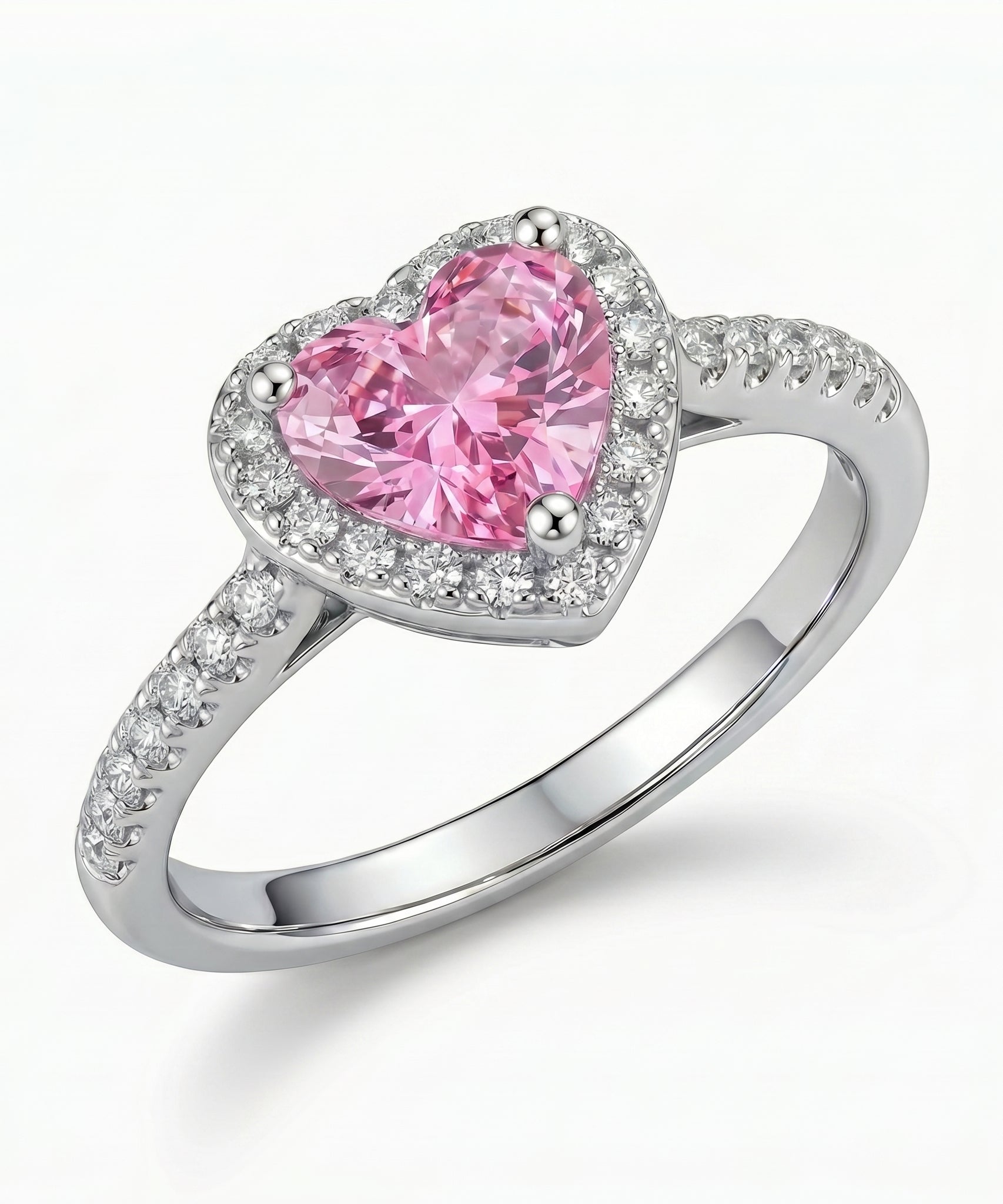 Divine Love Peach Heart Ring