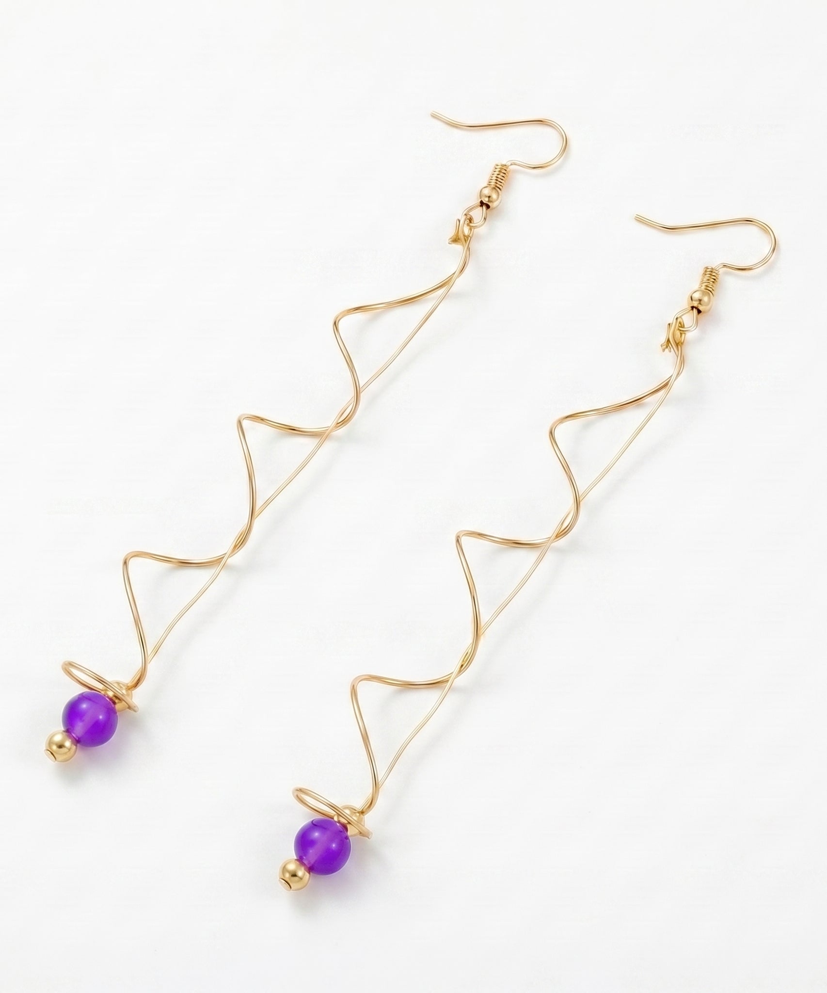 Modern Wave Spiral Earrings