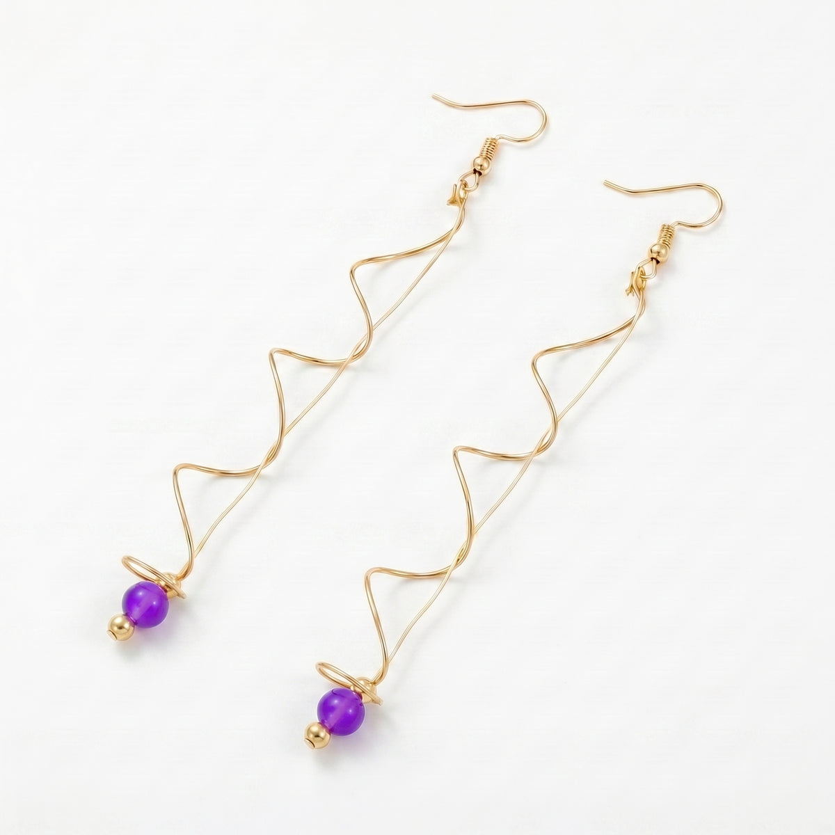 Modern Wave Spiral Earrings