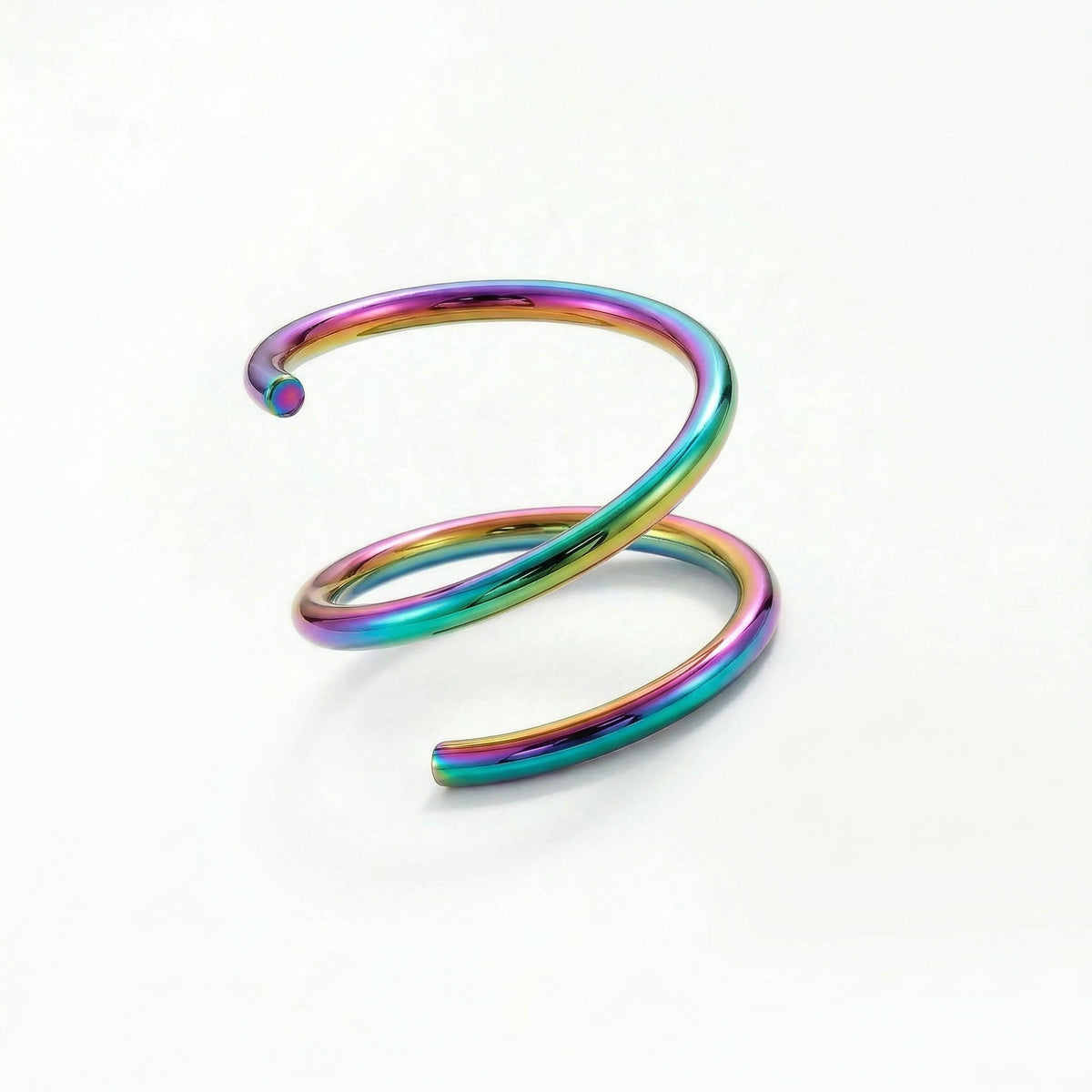 Daring Spiral Double Ring