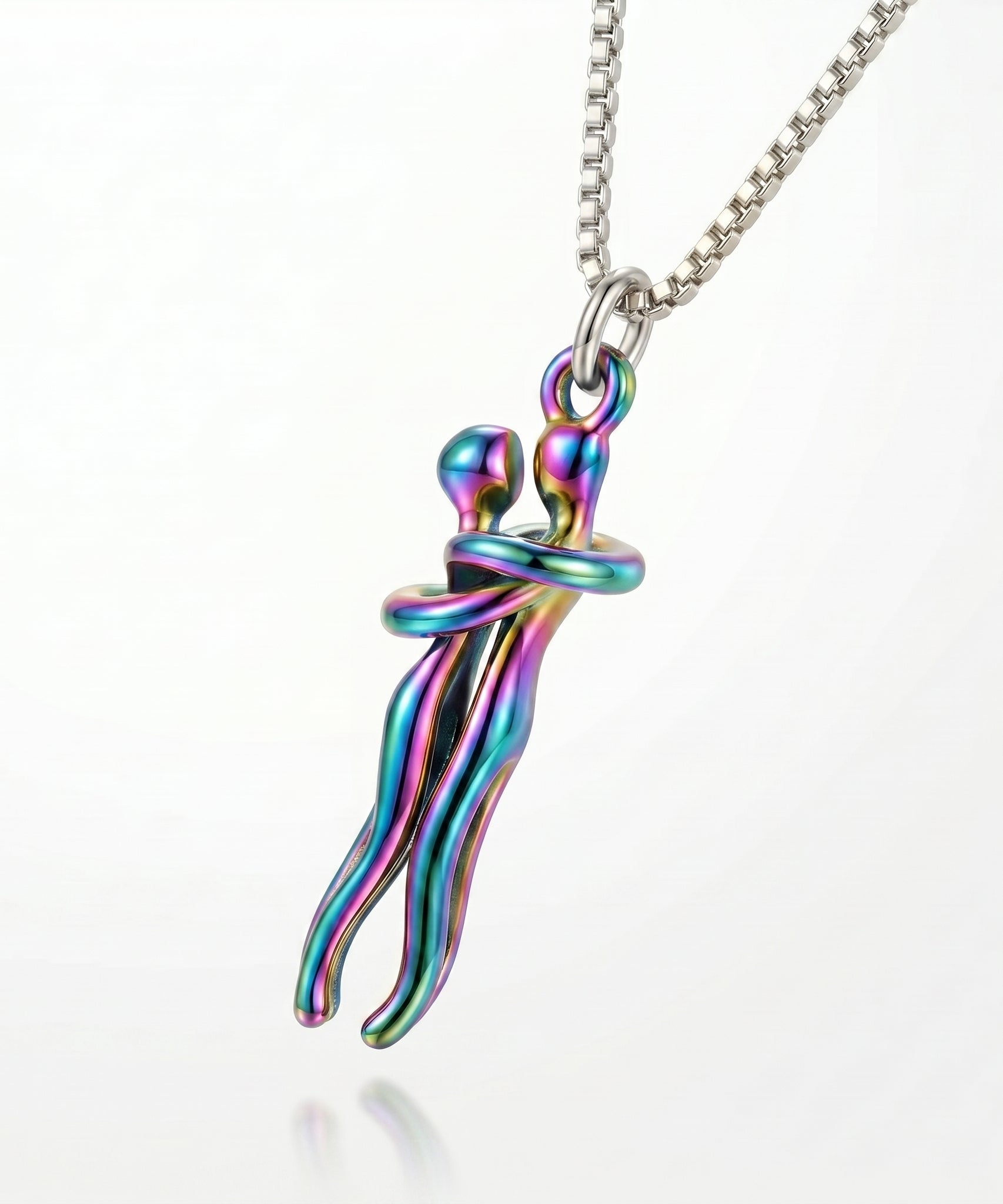 Passion Loving Couple Hugging Necklace