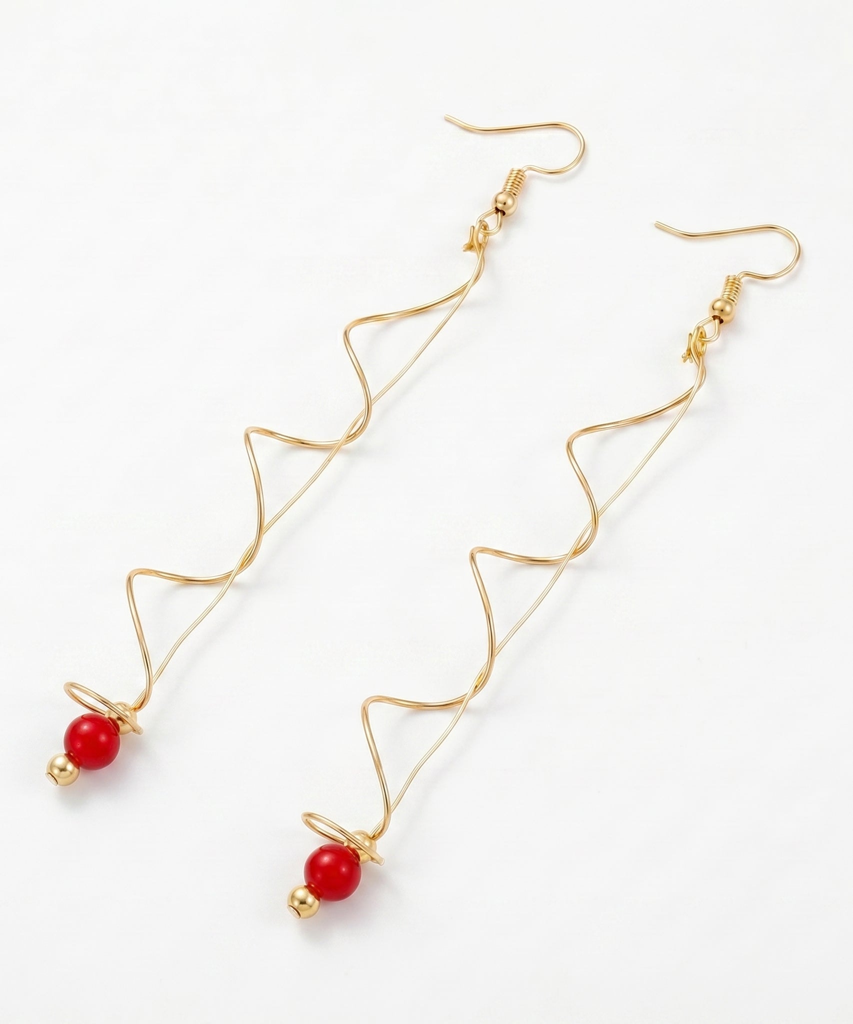 Modern Wave Spiral Earrings