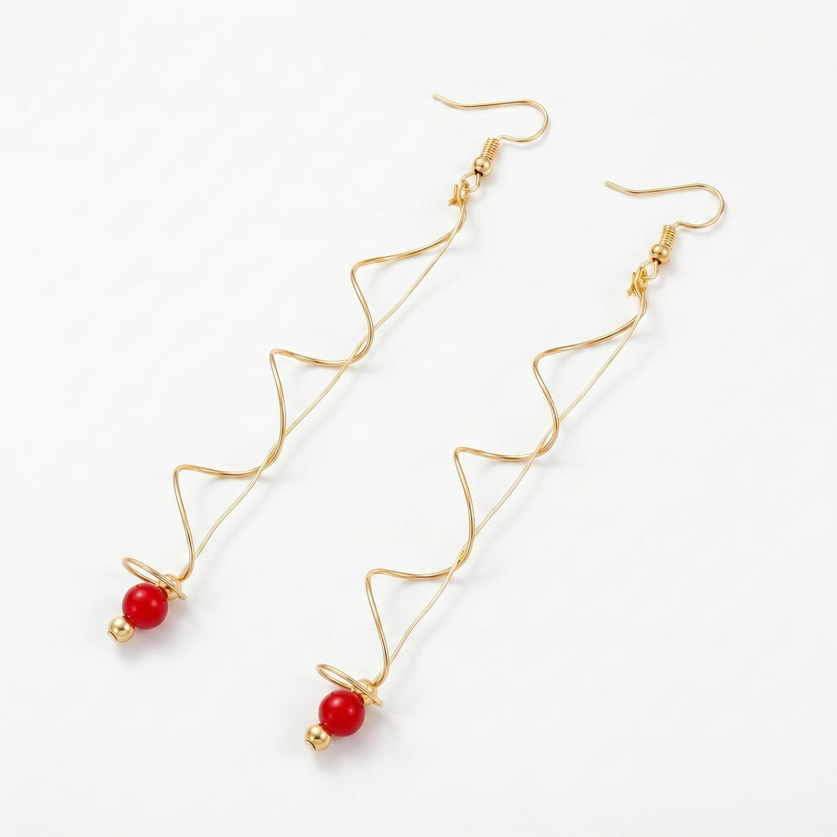 Modern Wave Spiral Earrings
