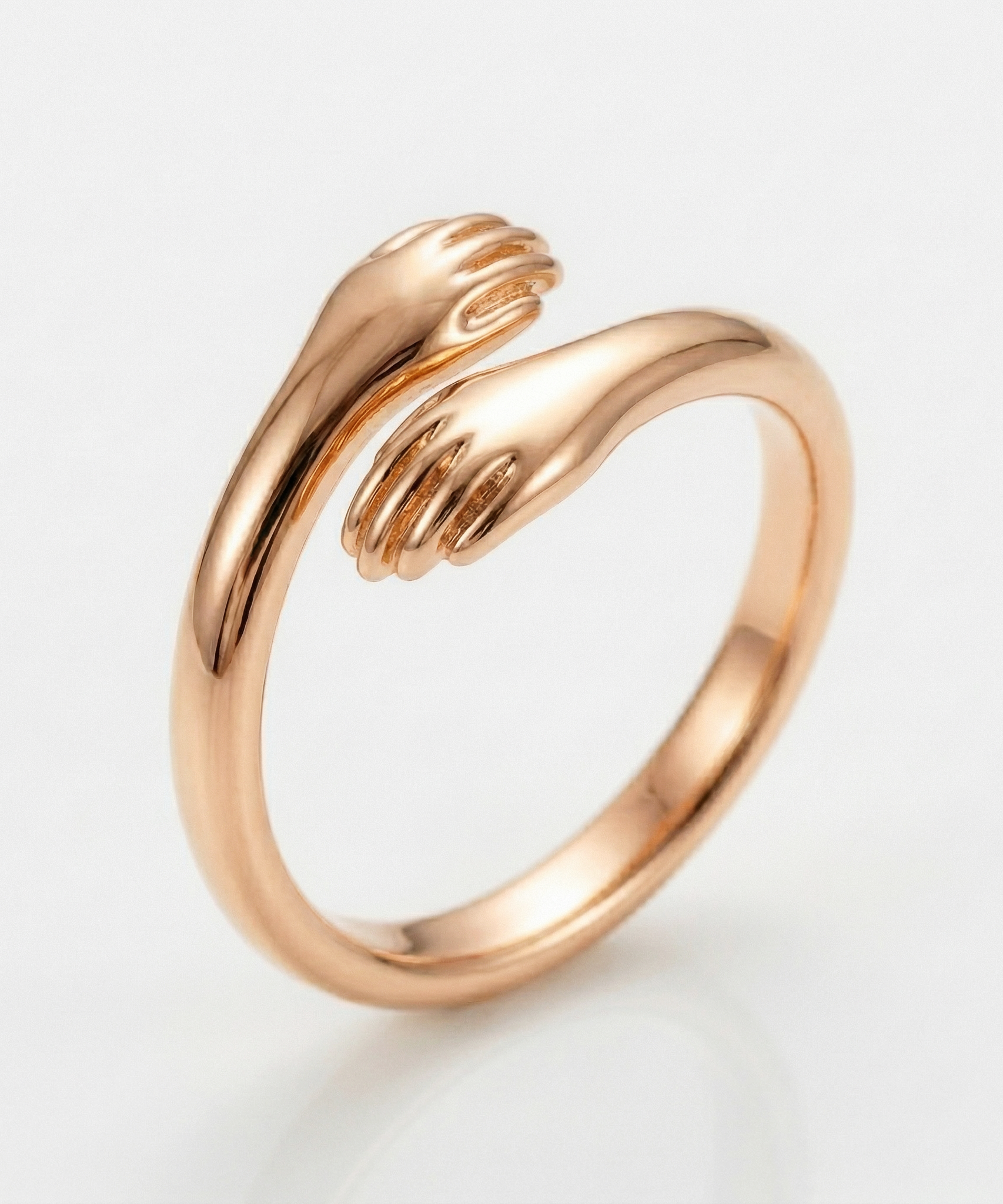Intimate Embrace Hands Hug Ring