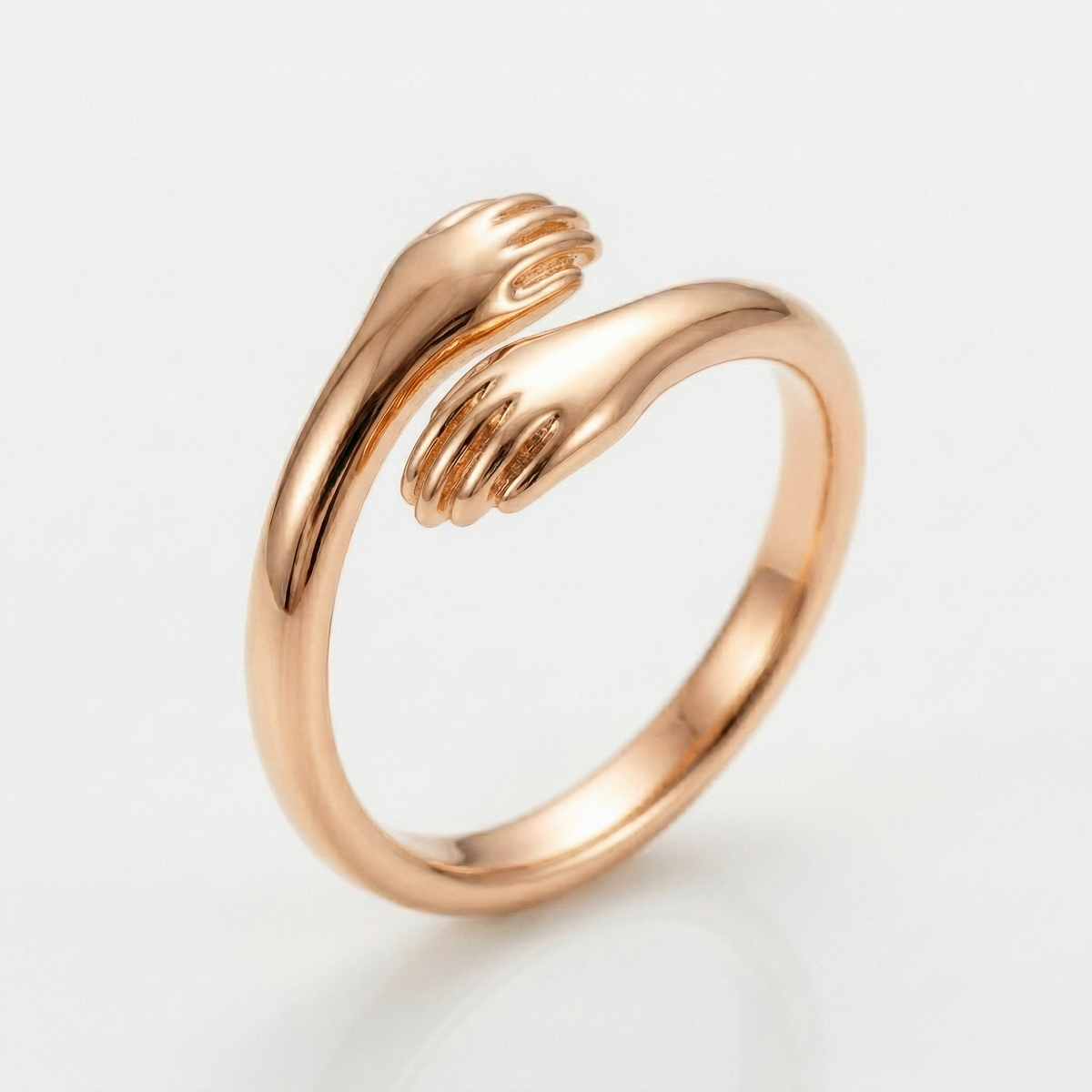 Intimate Embrace Hands Hug Ring