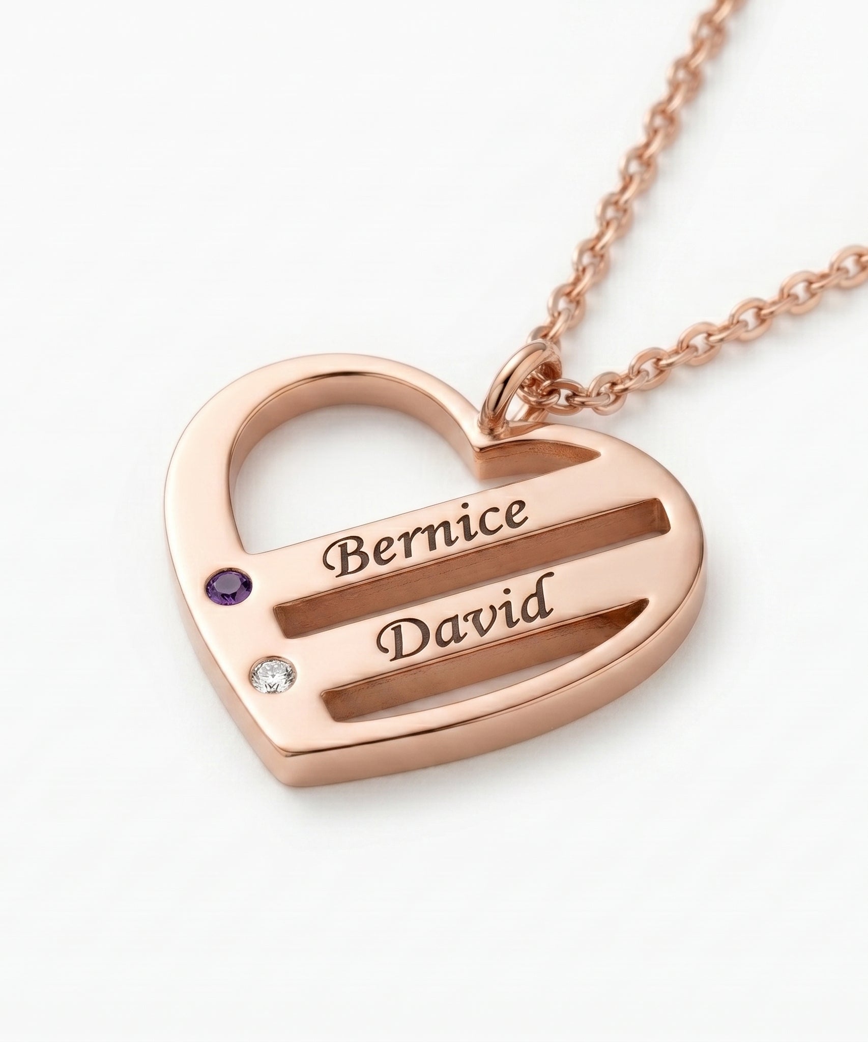 Customized Special Loved Family Heart Necklace