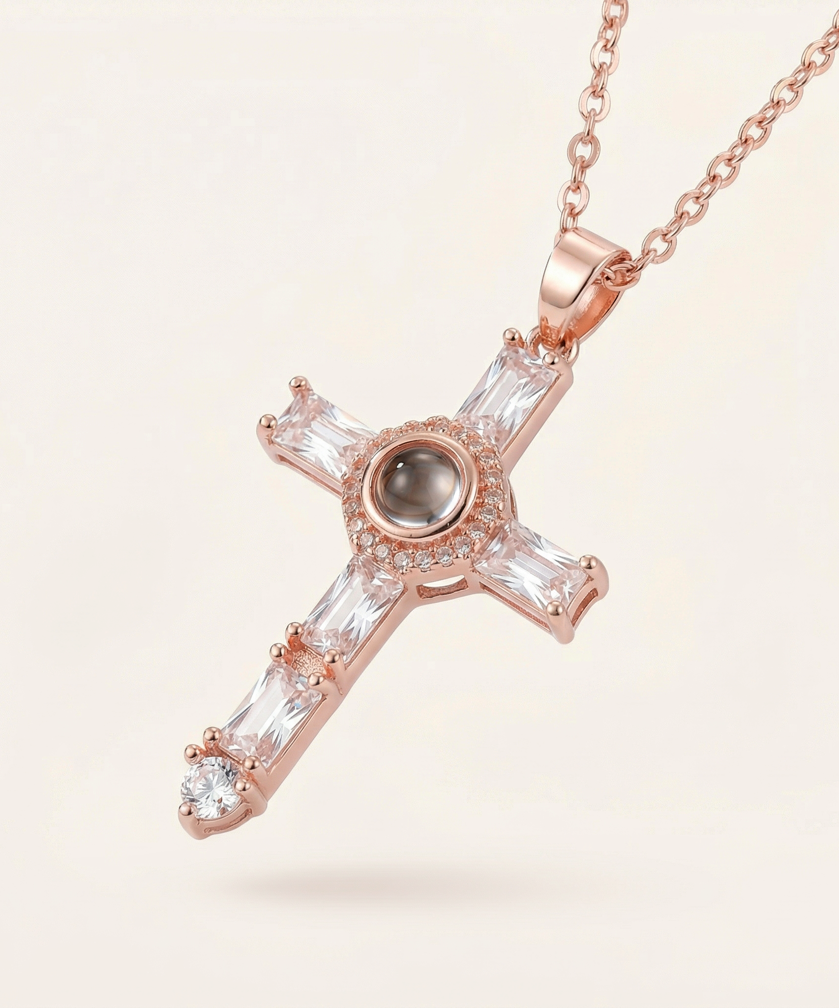 Flawless Cross Projection Necklace
