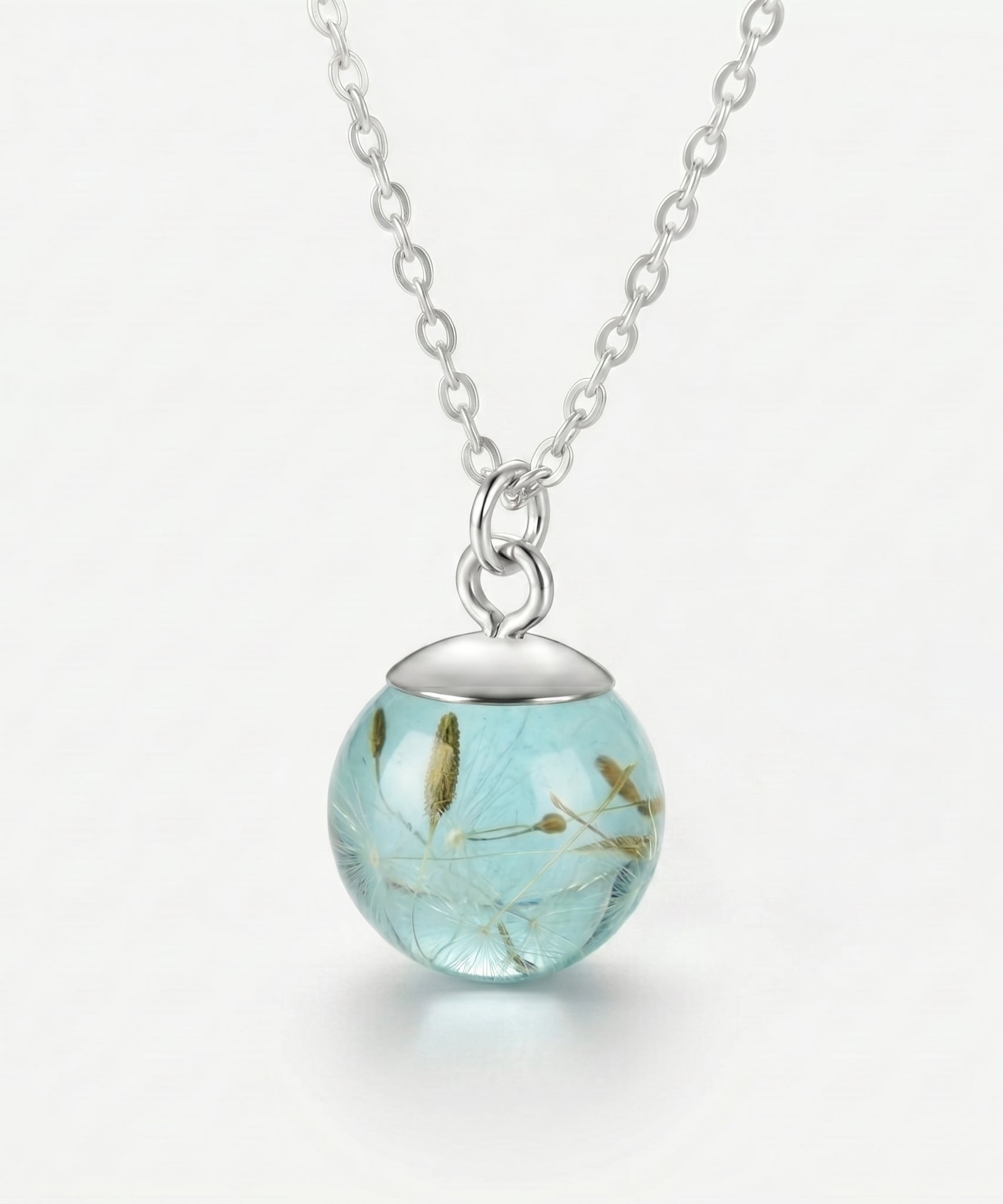 Botanic Resin Dandelion Flower Necklace