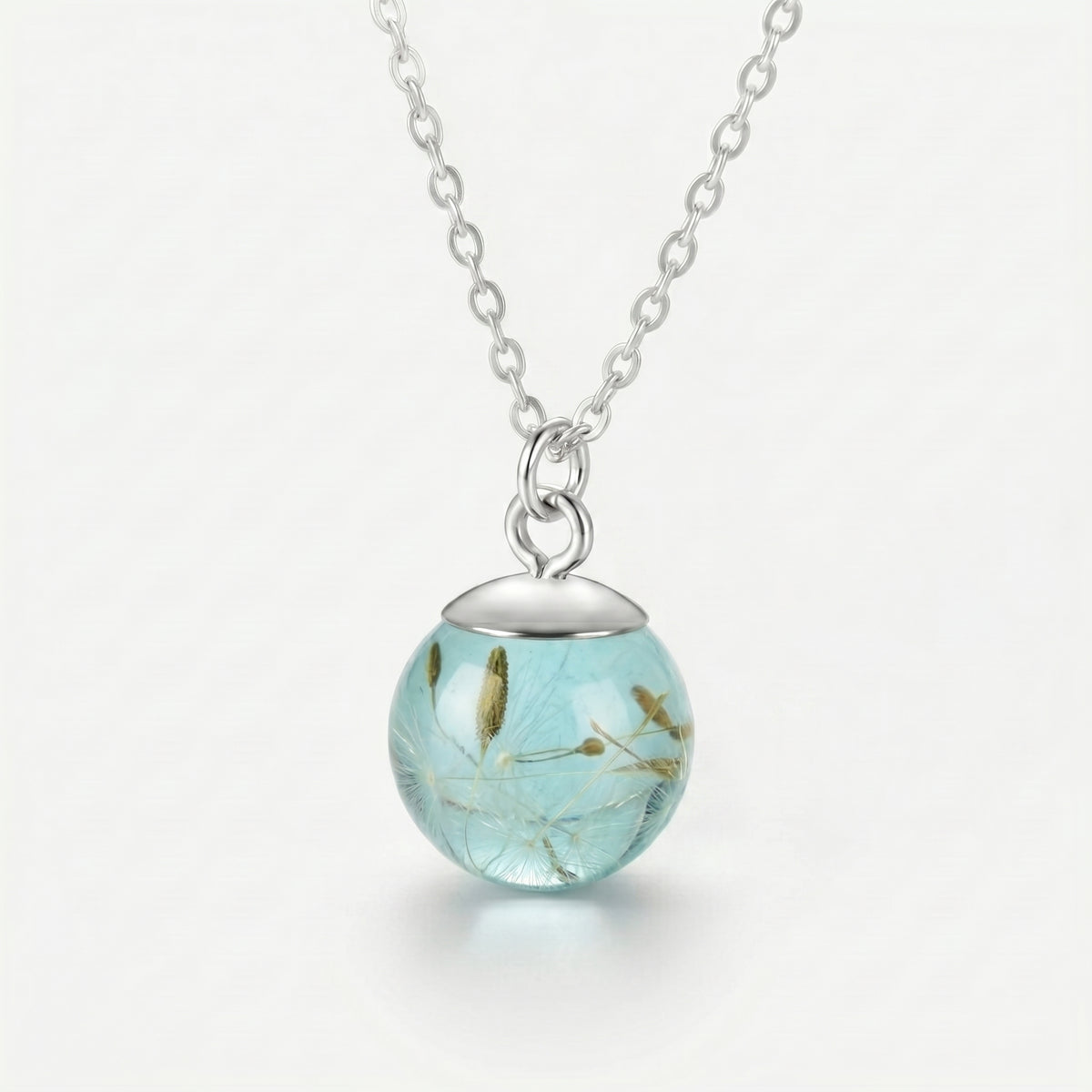 Botanic Resin Dandelion Flower Necklace