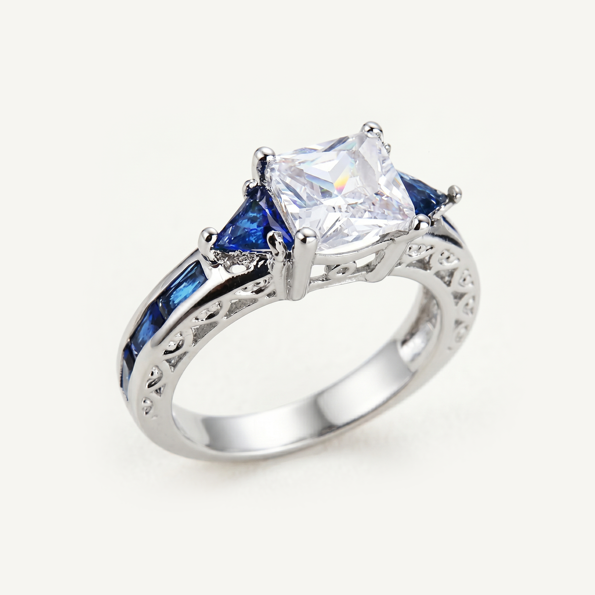 Brazen Rectangular Multi Color Ring