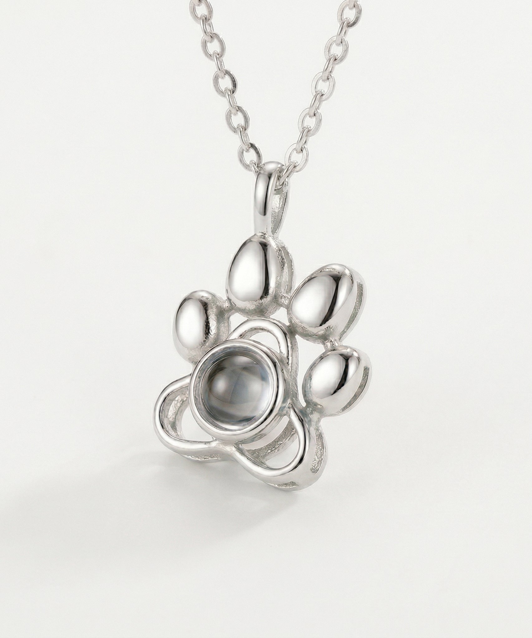 Customized Dog Paw Projection Necklace