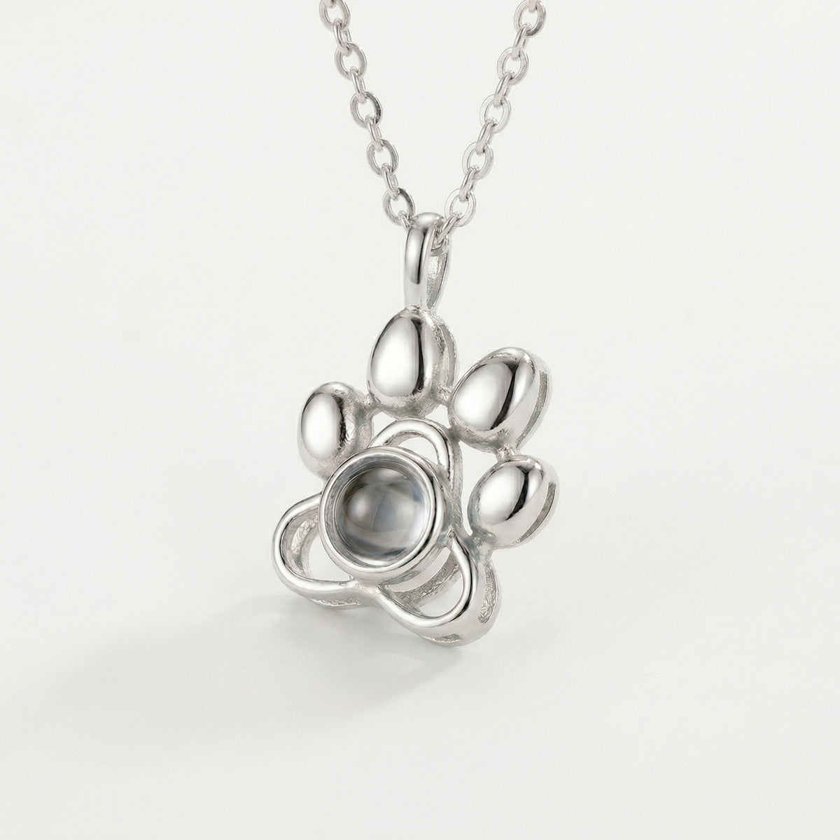 Customized Dog Paw Projection Necklace