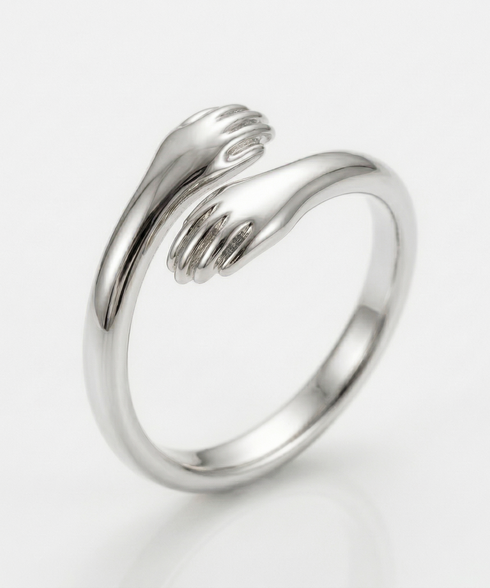 Intimate Embrace Hands Hug Ring