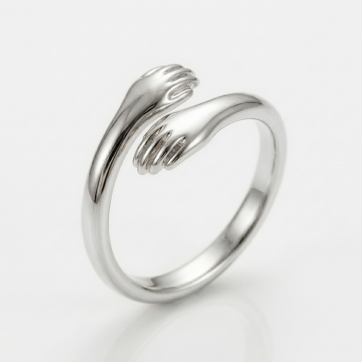 Intimate Embrace Hands Hug Ring