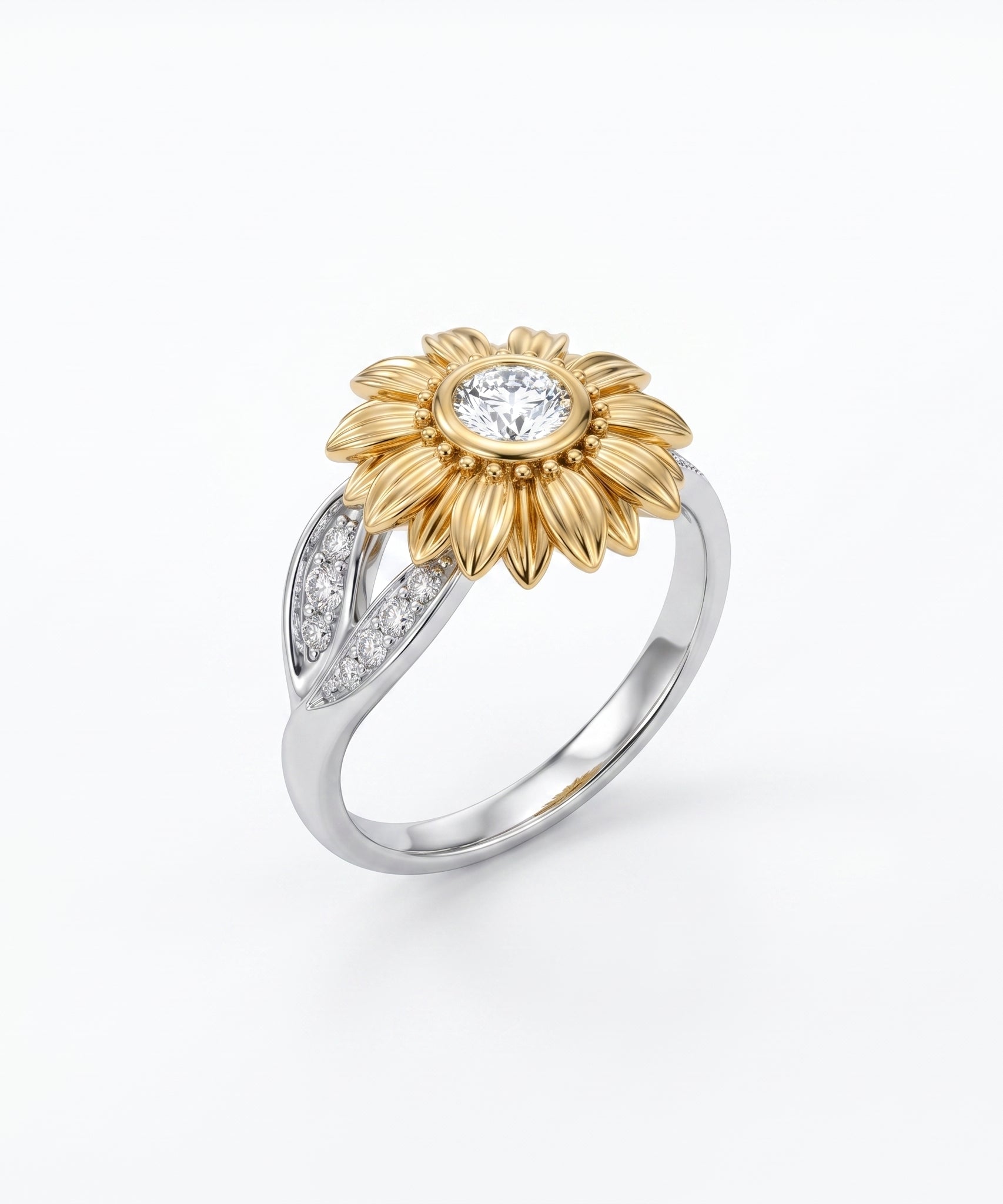 Radiant Blossom Sunflower Ring
