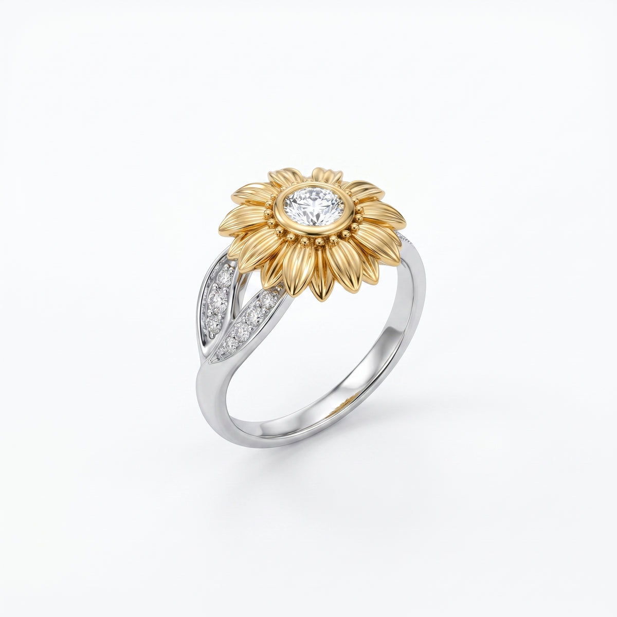 Radiant Blossom Sunflower Ring