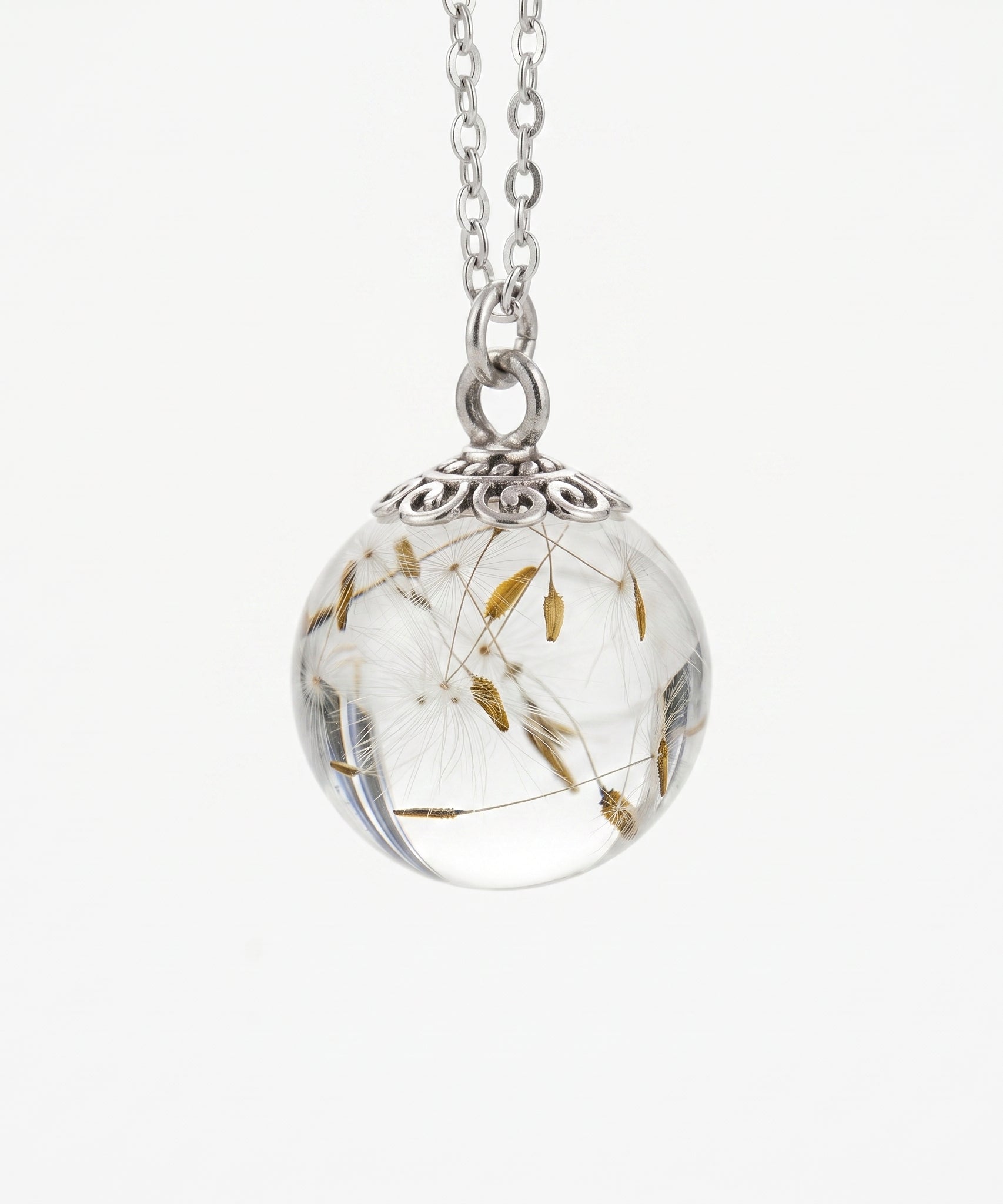 Botanic Resin Dandelion Flower Necklace