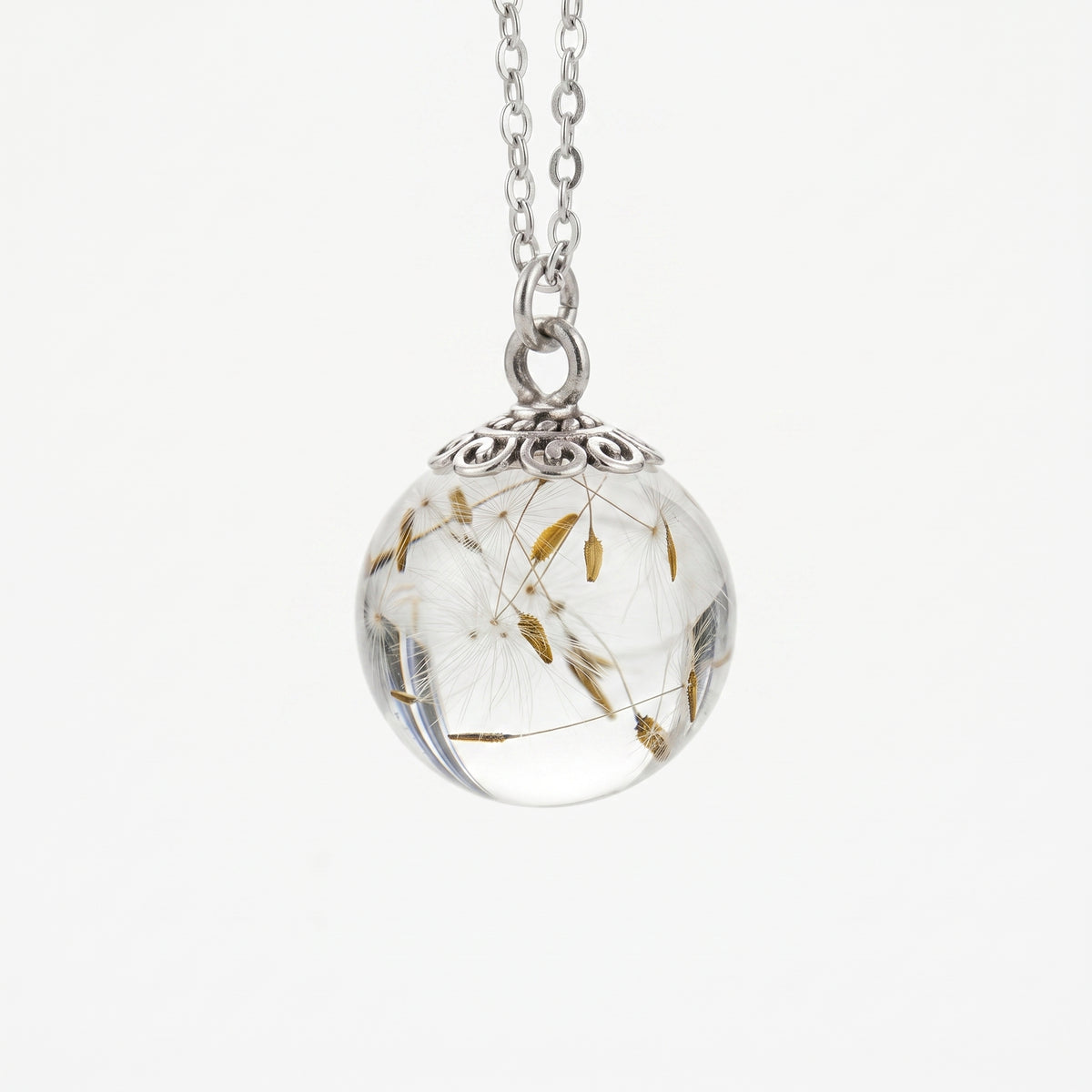 Botanic Resin Dandelion Flower Necklace
