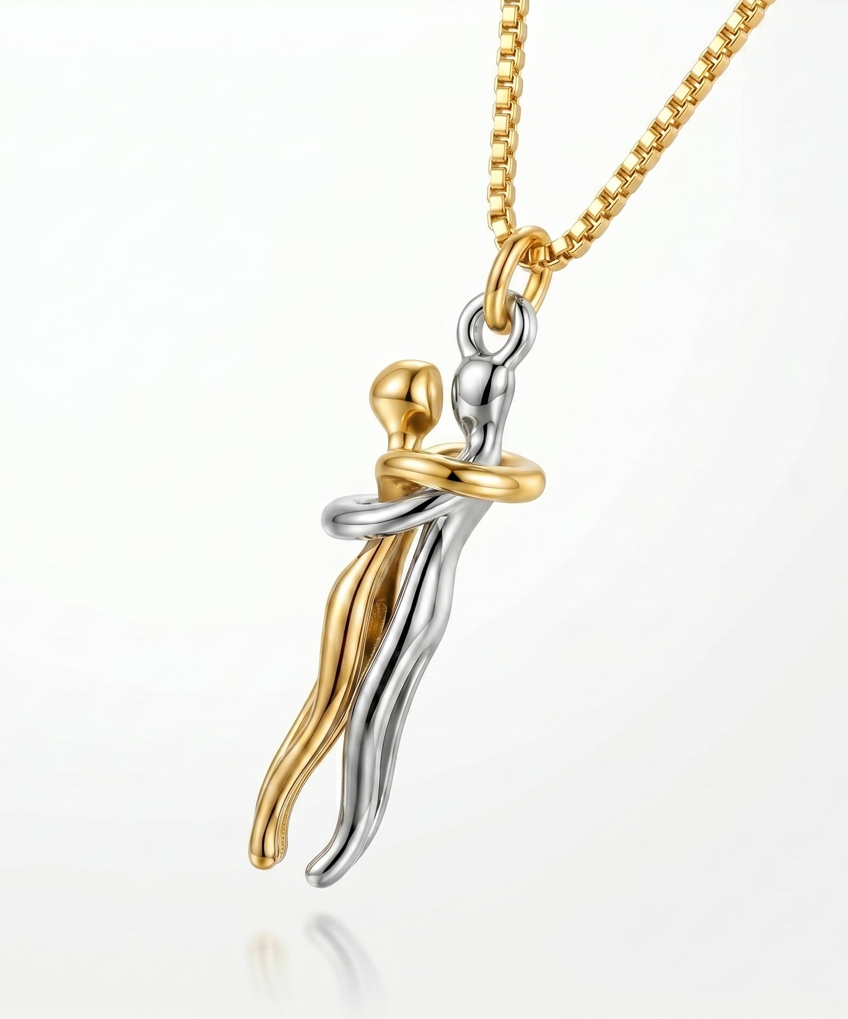 Passion Loving Couple Hugging Necklace