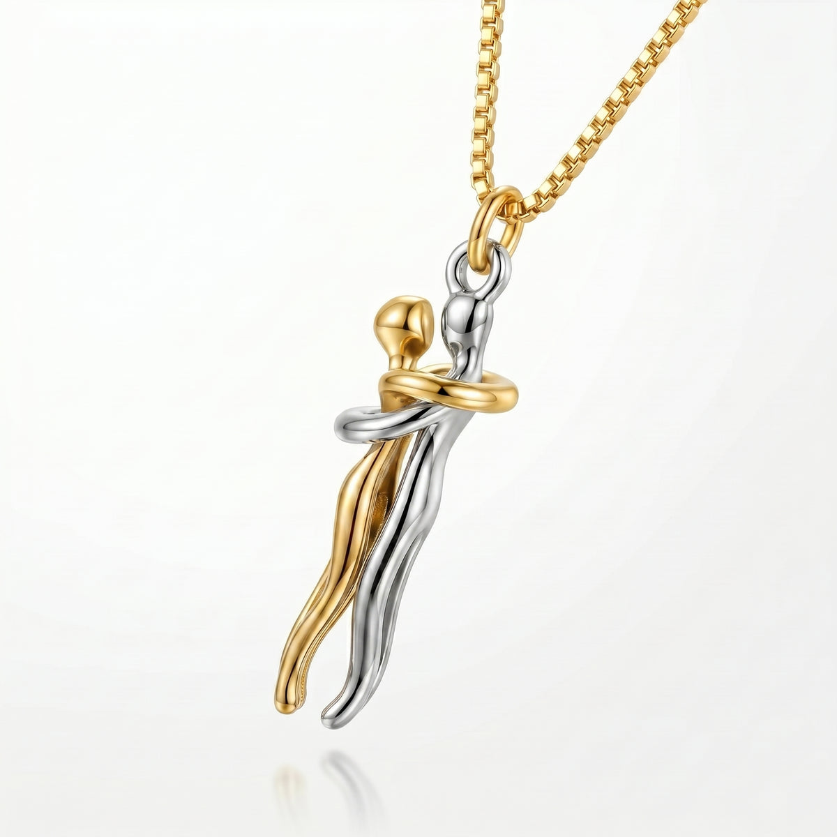 Passion Loving Couple Hugging Necklace