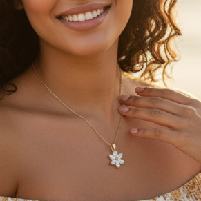 Crafted Daisy Necklace