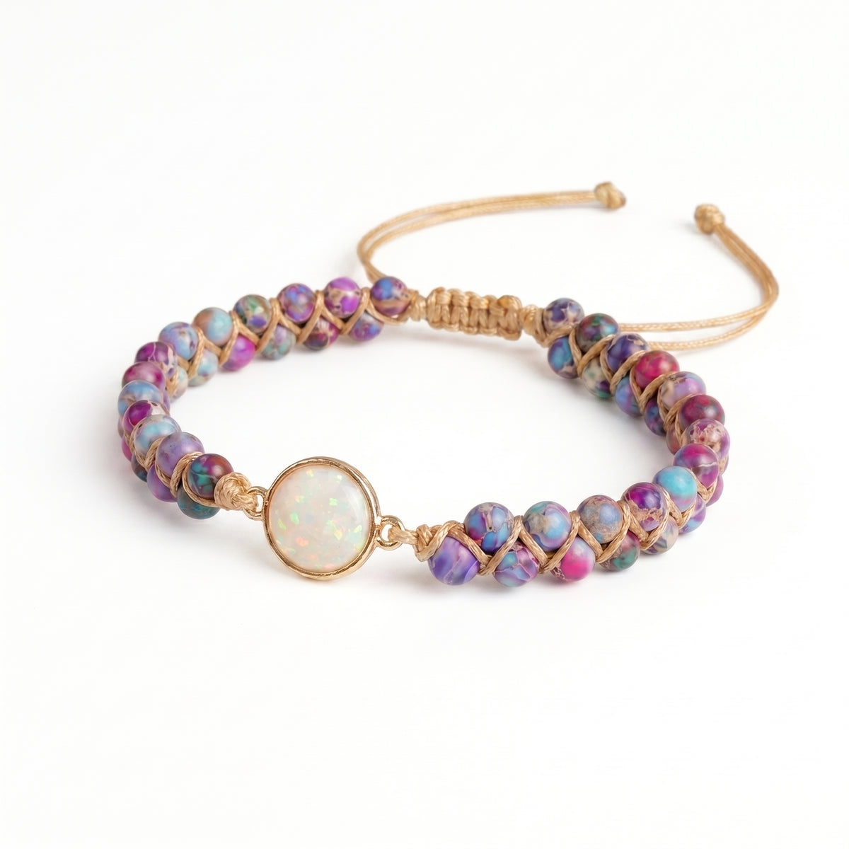 Natural & Exquisite Round Crystal Bracelet