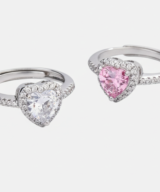 Divine Love Peach Heart Ring