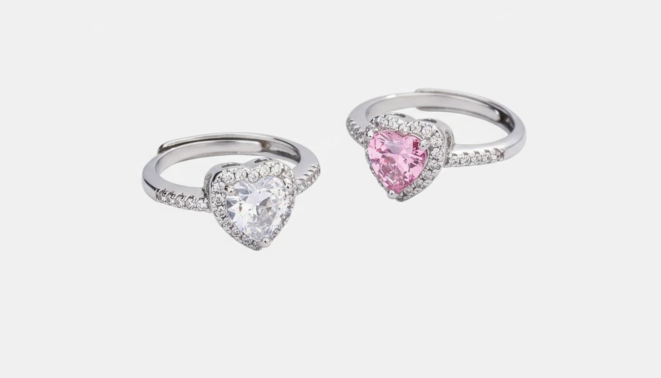 Divine Love Peach Heart Ring