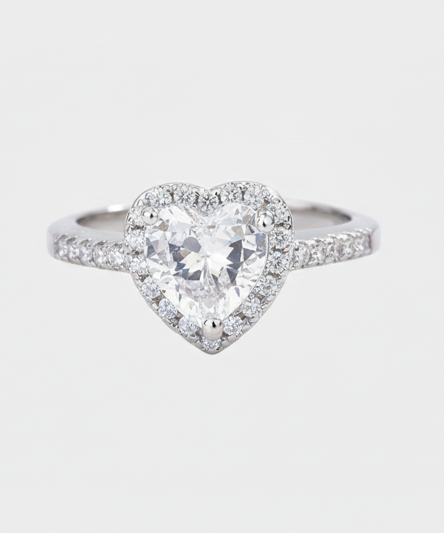 Divine Love Peach Heart Ring