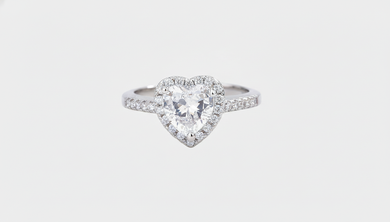 Divine Love Peach Heart Ring