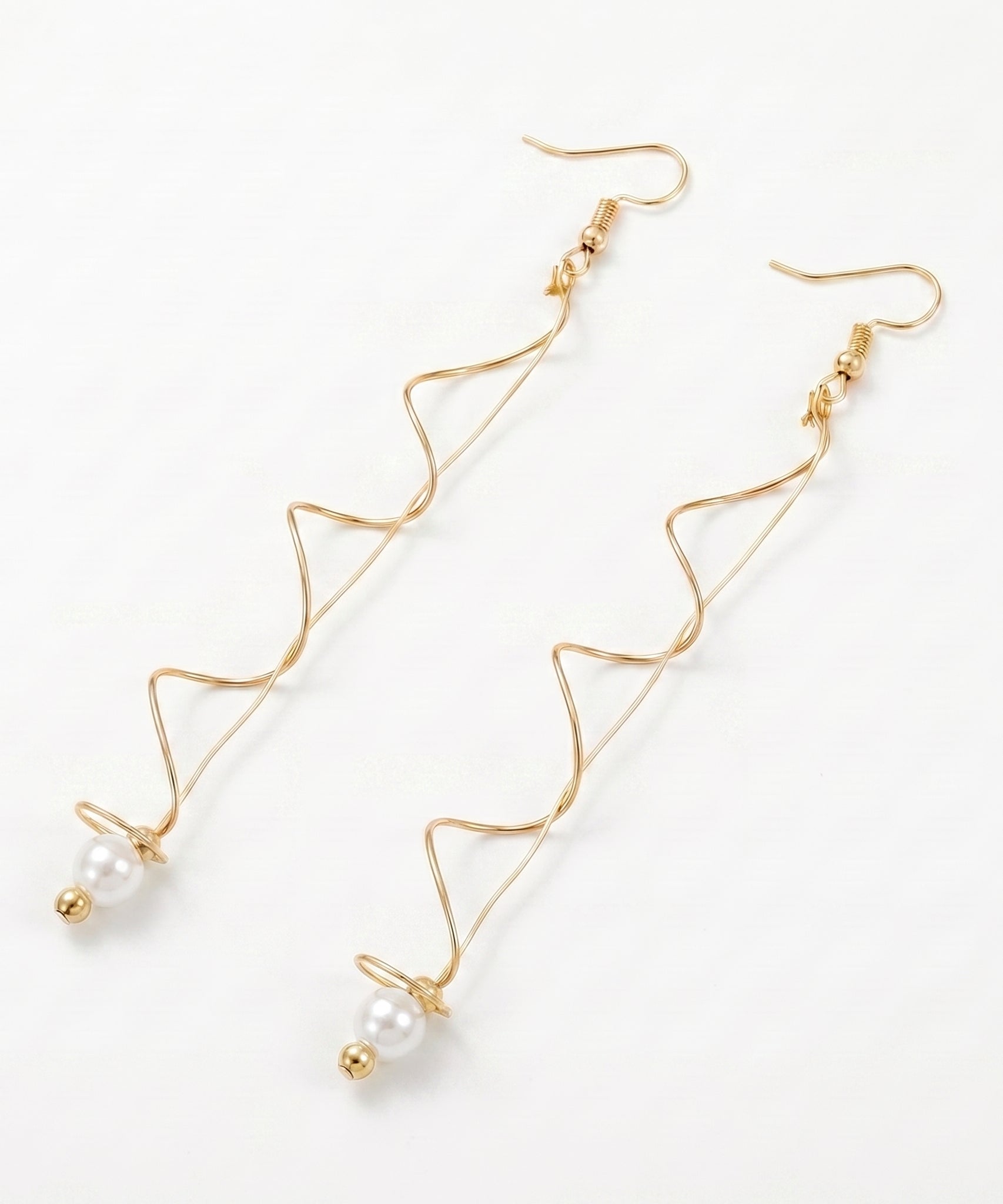 Modern Wave Spiral Earrings