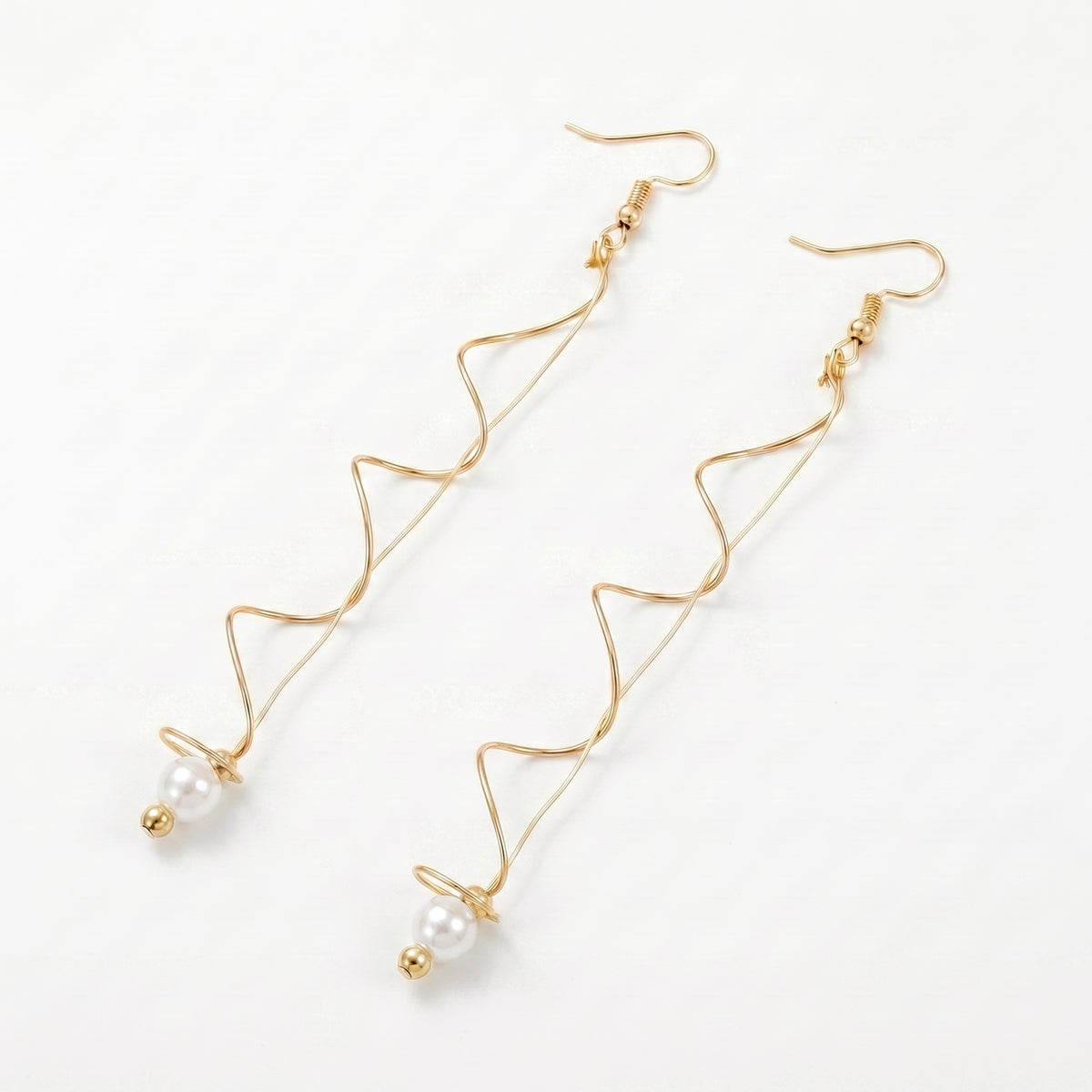 Modern Wave Spiral Earrings