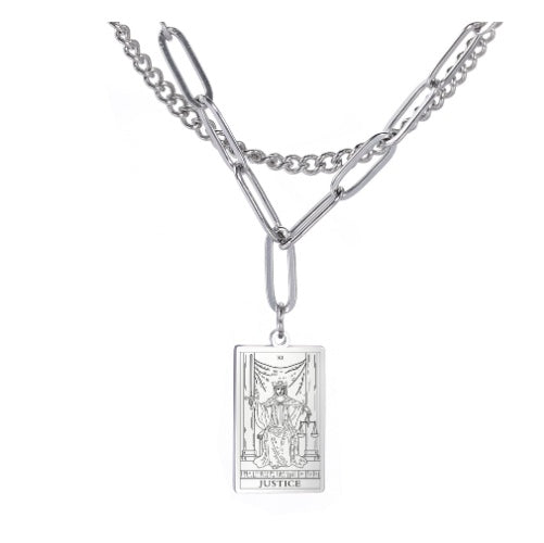 THINK HAVE Twelve Constellation Tarot Necklace Retro Constellation Necklace