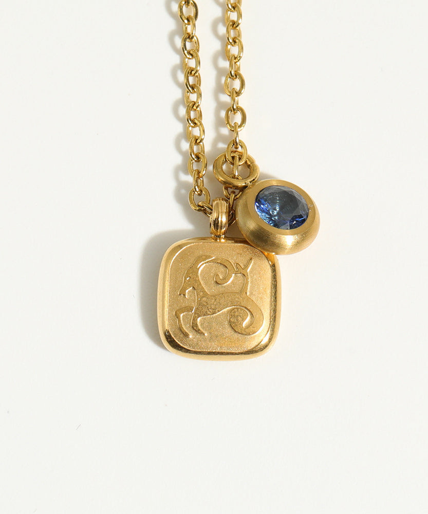 Constellation  Zodiac Birthstone Necklace