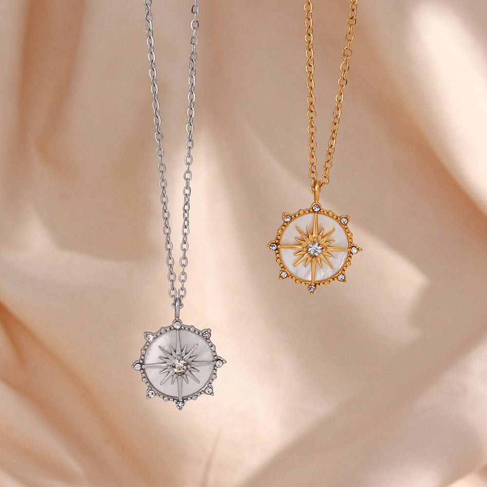 Sunlit Compass Necklace