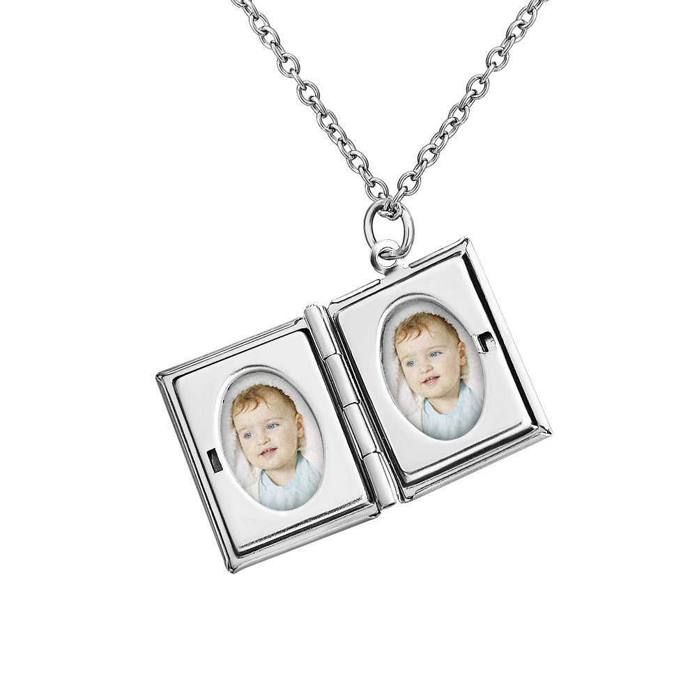 Couple Book Necklace